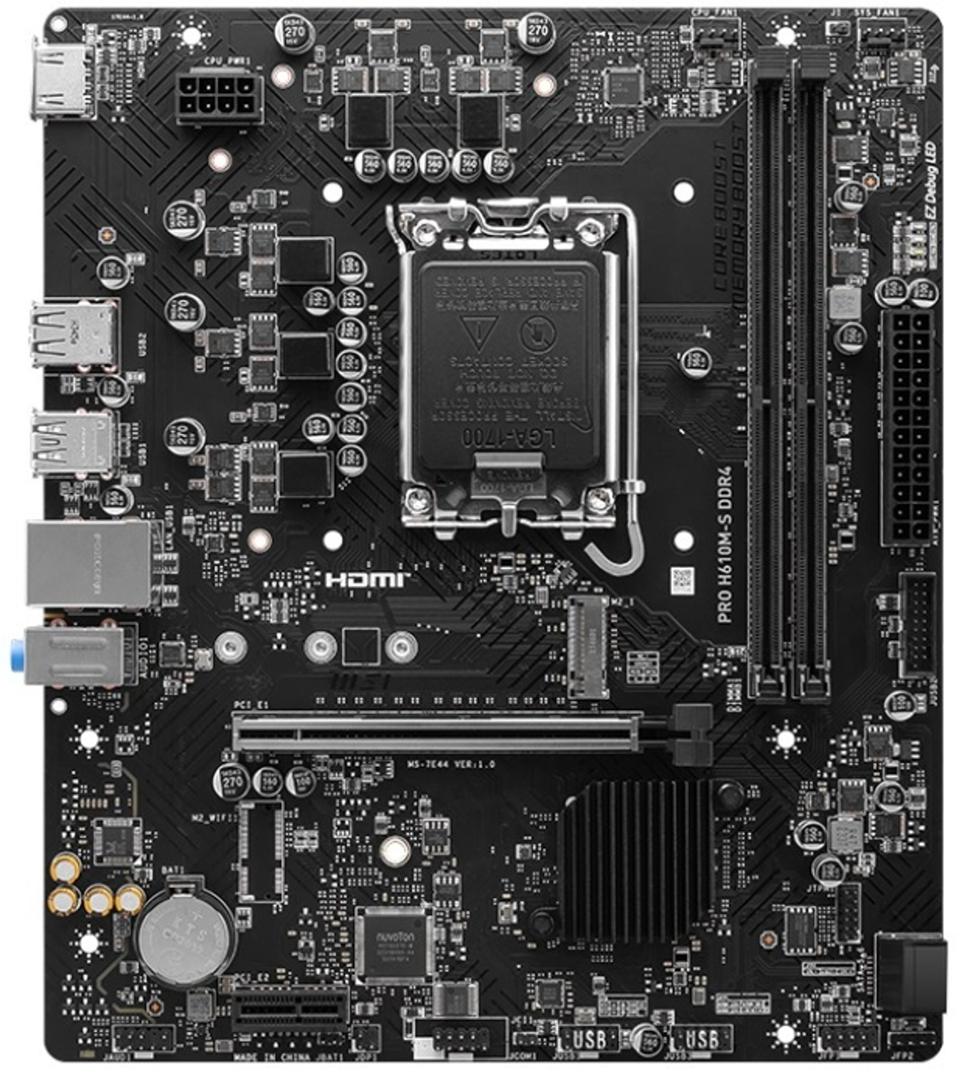Image of MSI H610M-S DDR4 LGA 1700Socket Micro-ATX Intel H610 Chipset DDR4 Motherboard for Desktop