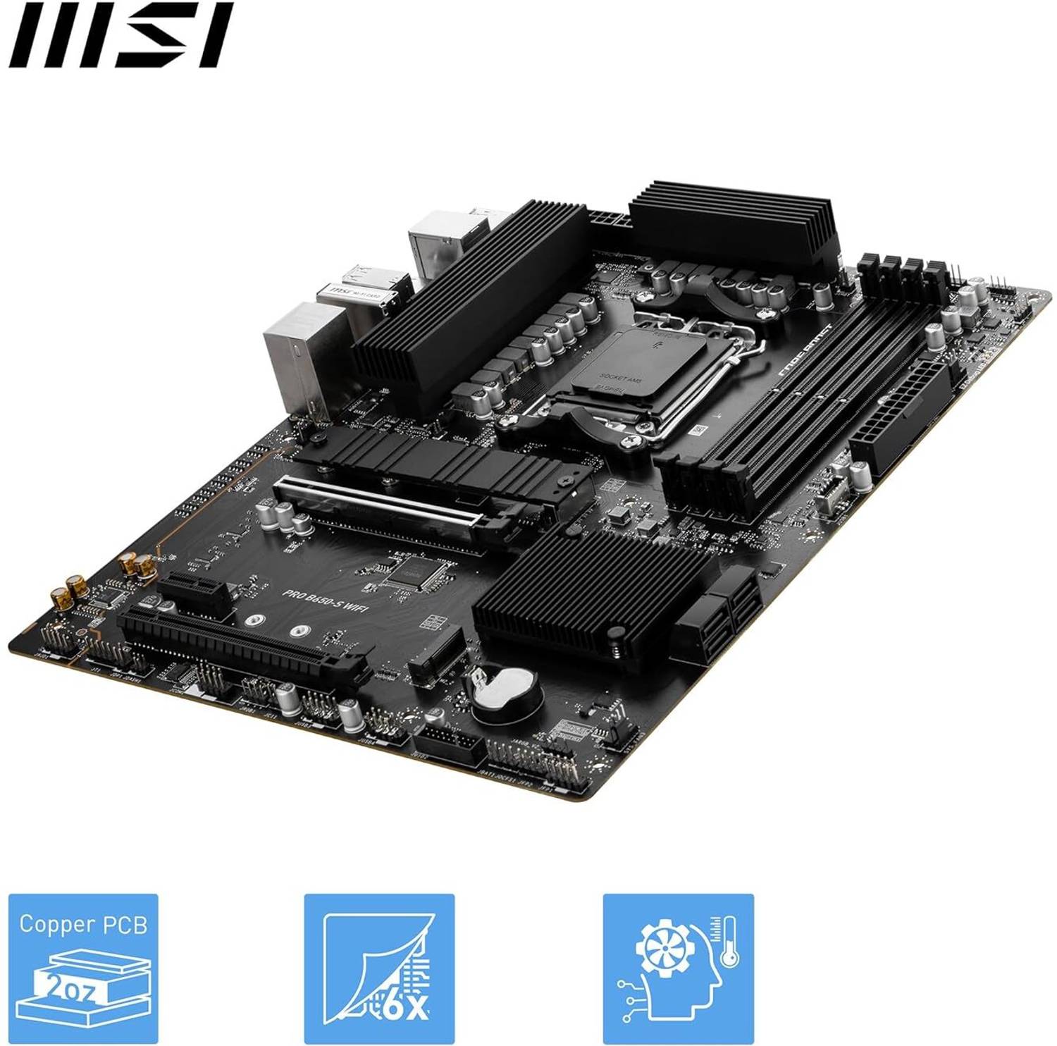 MSI PRO B650-S WiFi DDR5 HDMI/DP, Wi-Fi 6E, AMD Ryzen 7000 Series