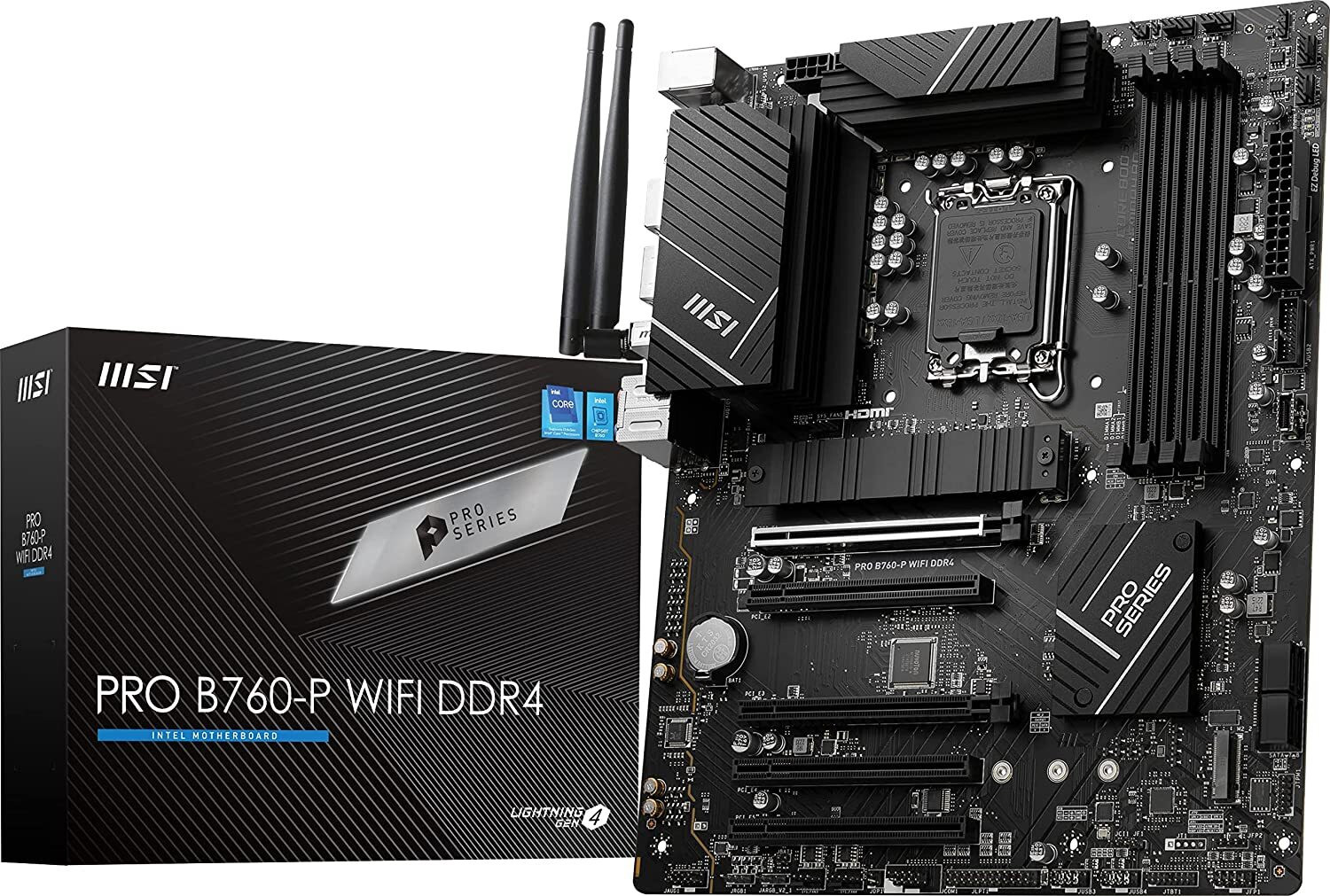 Image of MSI PRO B760-P WIFI DDR4 LGA 1700 ATX (Supports 12 /13th Gen Intel Processors) LGA 1700Socket ATX Intel B660 Chipset DDR4 Motherboard for Desktop