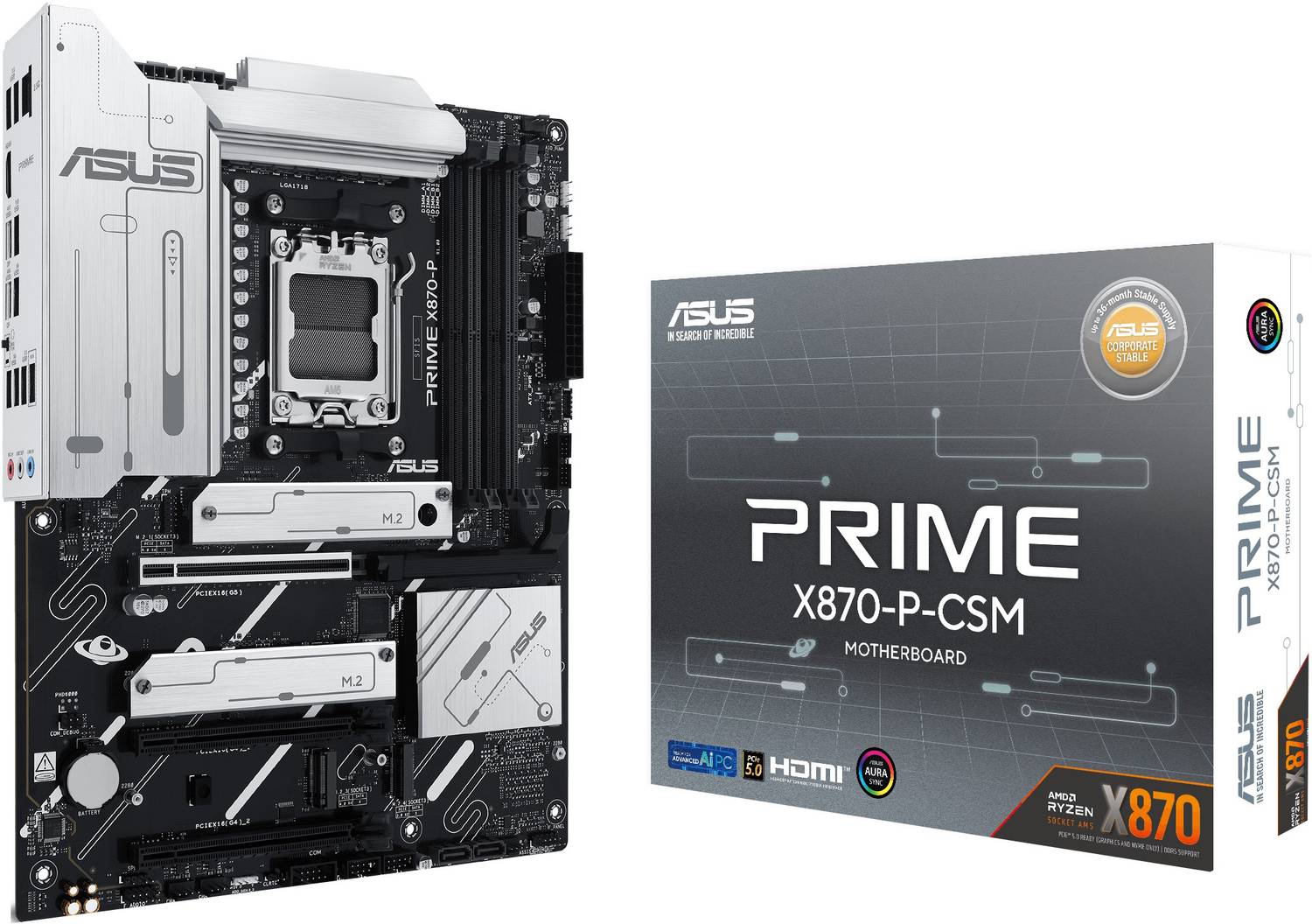 ASUS PRIME X870-P-CSM AM5Socket ATX AMD X870 Chipset DDR5