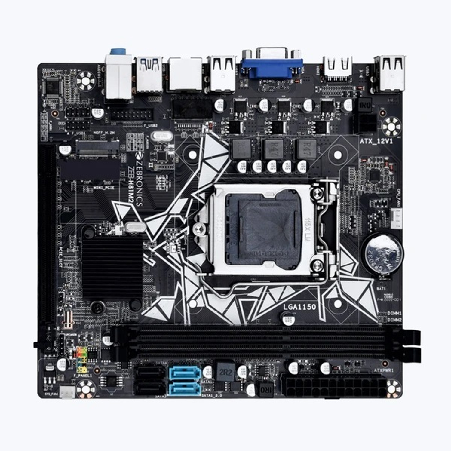 Image of ZEBRONICS H81M2 MOTHERBOARD DDR3 LGA1151Socket ATX Intel H81 Express Chipset DDR3 Motherboard for Desktop