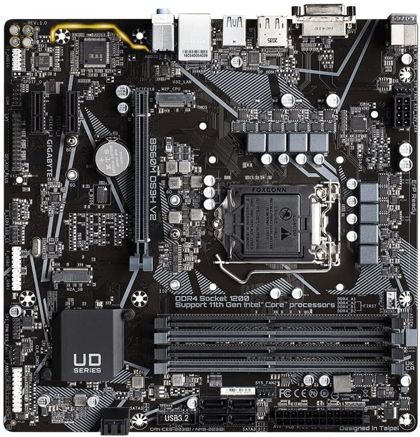 Image of GIGABYTE B560M DS3H V2 LGA 1200Socket Micro-ATX Intel B560 Chipset DDR4 Motherboard for Desktop