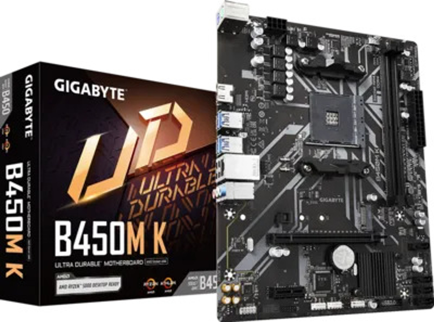 Image of GIGABYTE B450M K AM4Socket Micro-ATX AMD B450 Chipset DDR4 Motherboard for Desktop