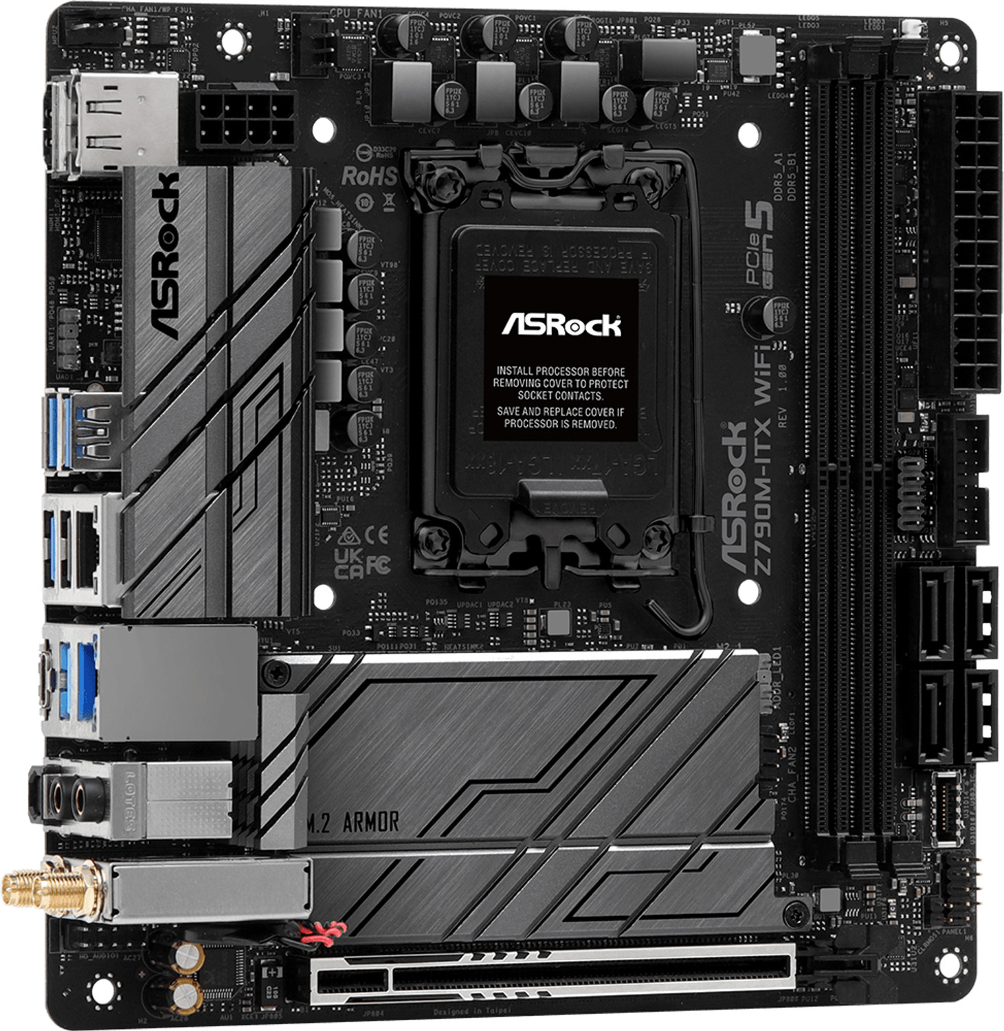 Image of ASRock Z790M -ITX WiFi LGA 1700Socket Mini-ITX Intel Z790 Chipset DDR5 Motherboard for Desktop