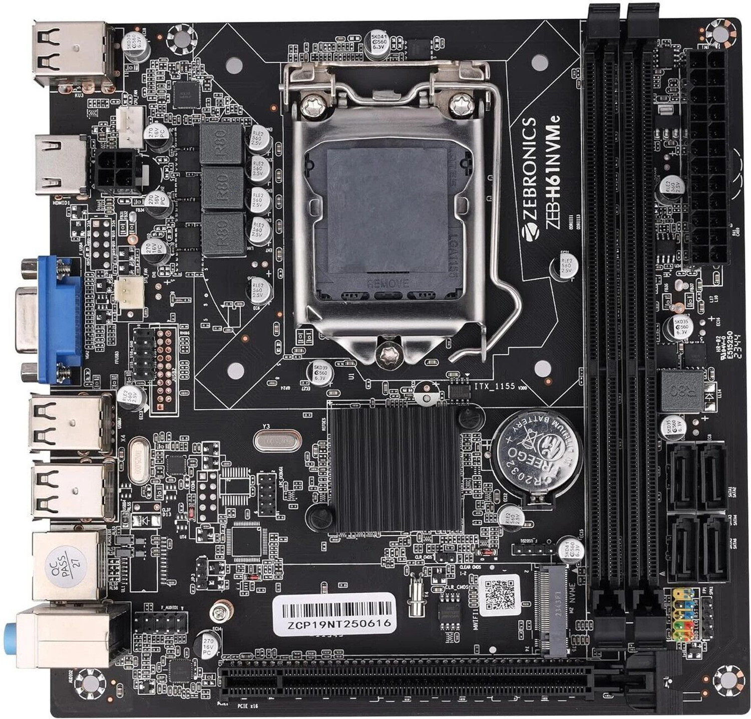 Image of ZEBRONICS H61-i5-3rd(3470 /3570 /3470s)-8G-128GBSSD-W10-COMBO LGA 775Socket ATX Intel H61 Chipset DDR3 Motherboard for Desktop