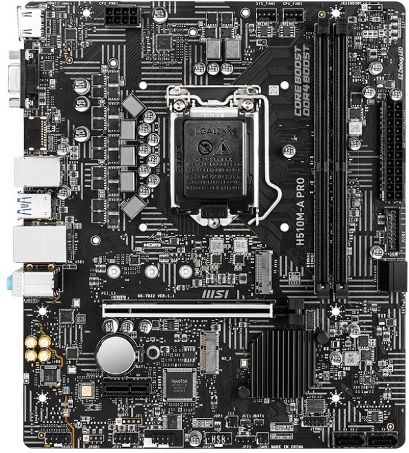 MSI H510M-A PRO LGA 1200Socket Micro-ATX Intel H510 Chipset DDR4