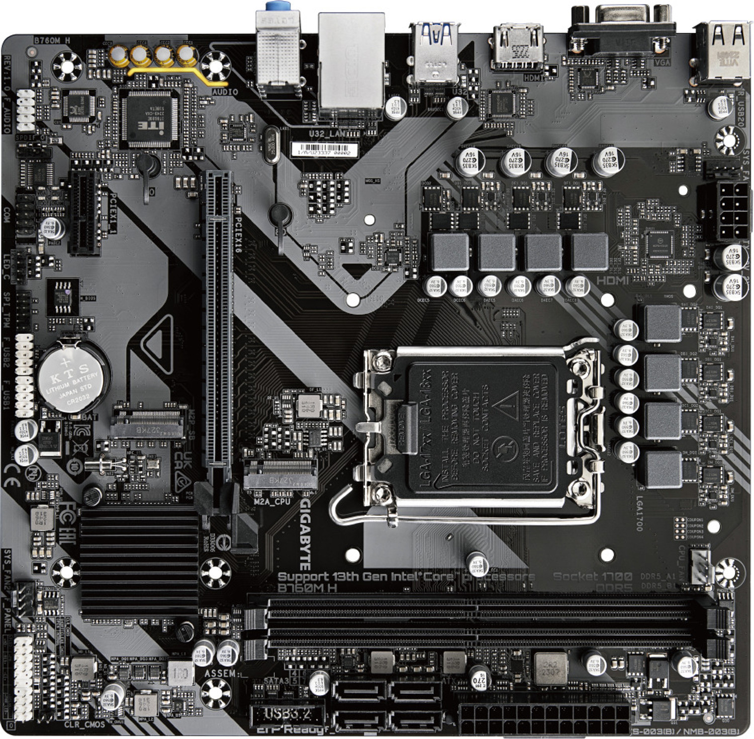 Image of GIGABYTE B760M H LGA 1700Socket Micro-ATX Intel 8760M Chipset DDR5 Motherboard for Desktop