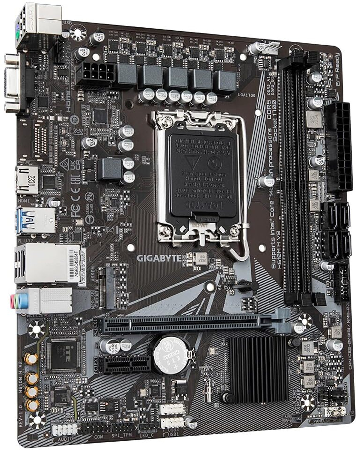 Image of GIGABYTE H610M H V2 LGA 1700Socket Micro-ATX Intel H610 Chipset DDR5 Motherboard for Desktop