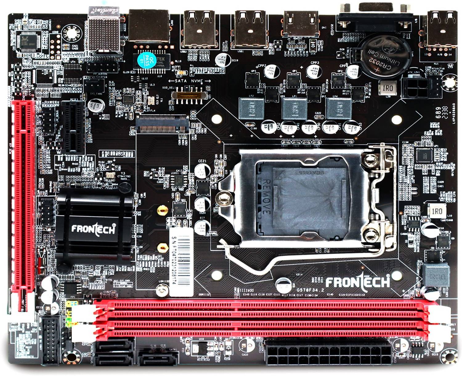 Frontech H61/1155 DDR3 LGA 1155Socket Micro-ATX Intel H61 Express Chipset DDR3 Motherboard for Desktop
