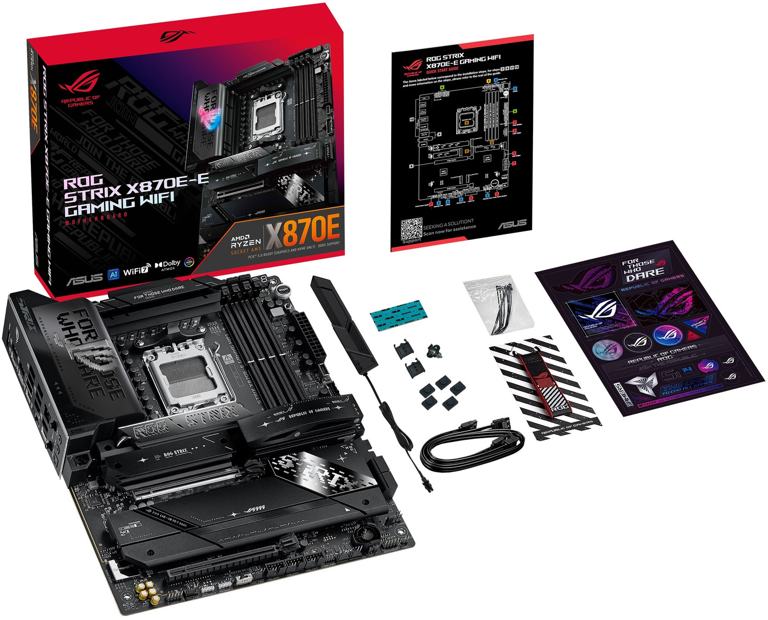 Image of ASUS ROG STRIX X870E-E GAMING WIFI AM5Socket ATX AMD X870 Chipset DDR5 Motherboard for Desktop
