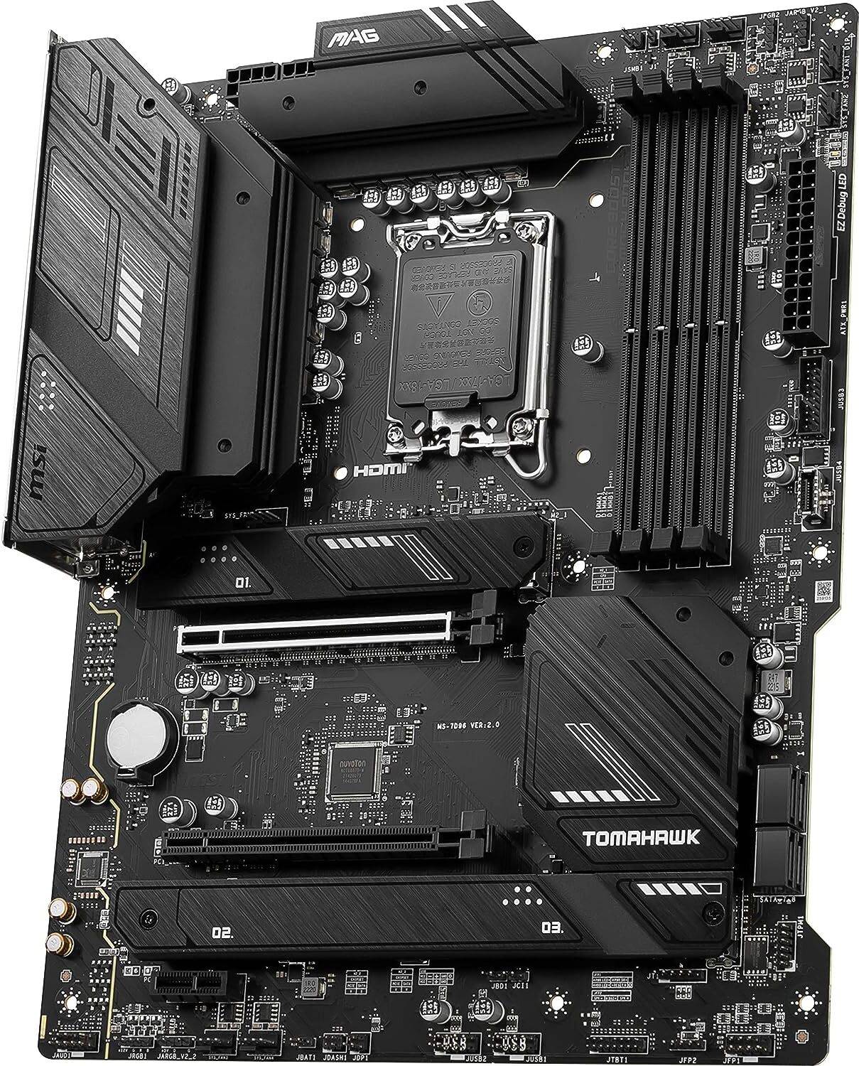 マザーボード MSI B760 TOMAHAWK WIFI DDR5 ATX LGA1700 MSI MAG B760 TOMAHAWK WIFI I ATX I Socket LGA 1700 I DDR5 Gaming