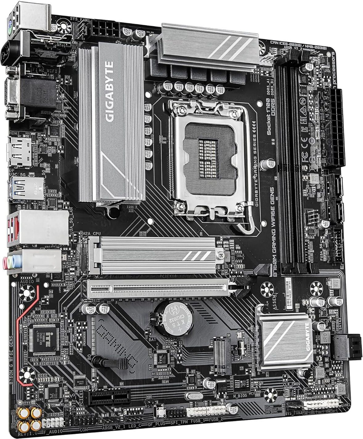 Image of GIGABYTE B760M G WF6E GEN5 LGA 1700Socket Micro-ATX Intel B760 Chipset DDR5 Motherboard for Desktop