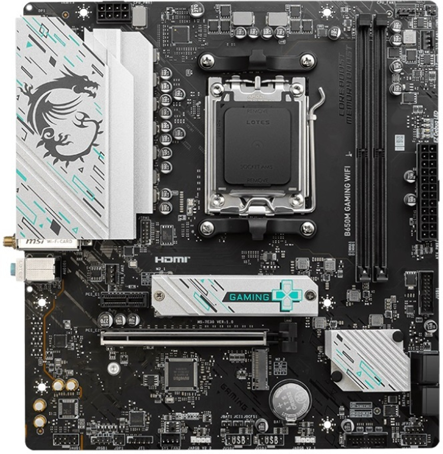 Image of MSI B650M GAMING WIFI AM5Socket Micro-ATX AMD B650 Chipset DDR5 Motherboard for Desktop