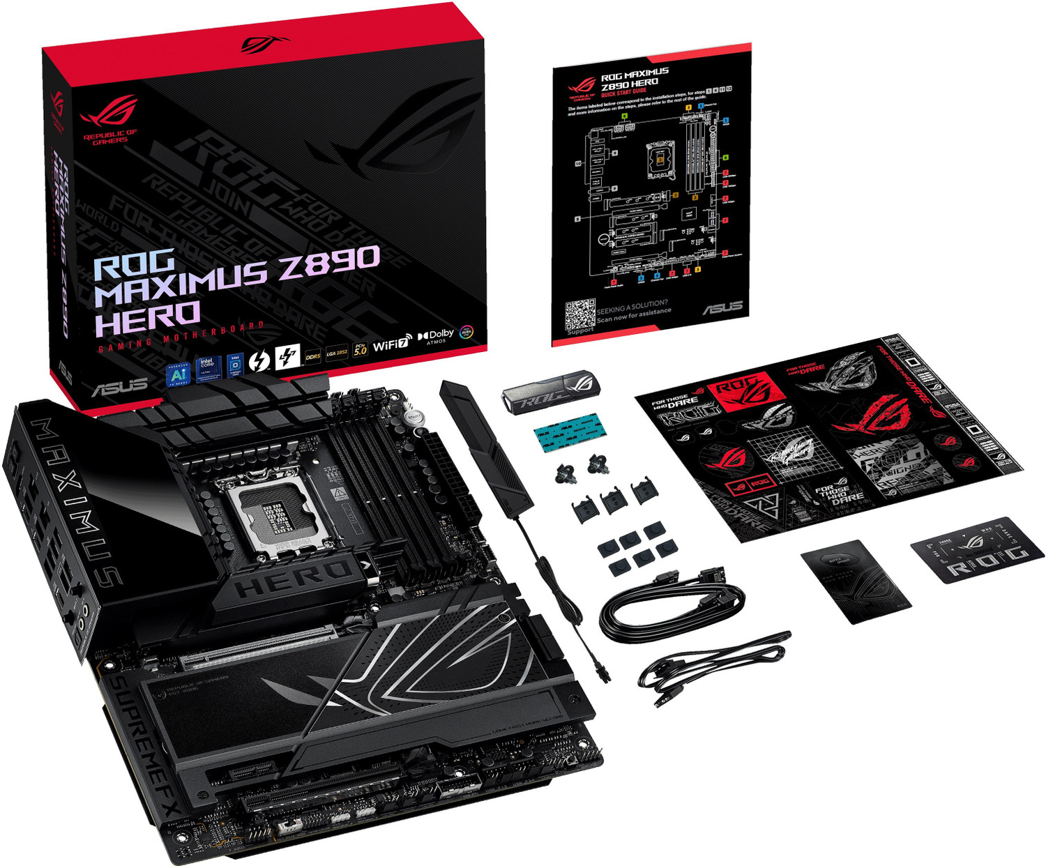 Image of ASUS ROG Maximus Z890 Hero LGA 1851Socket ATX Intel Z890 Chipset DDR5 Motherboard for Desktop