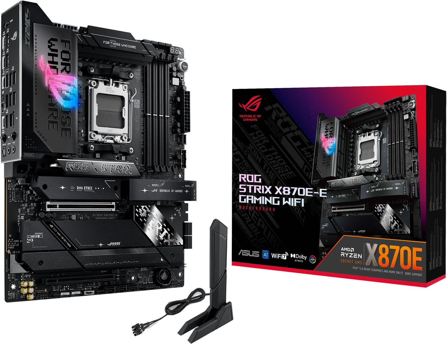 Image of ASUS ROG STRIX X870E-E GAMING WIFI AM5Socket ATX AMD X870 Chipset DDR5 Motherboard for Desktop
