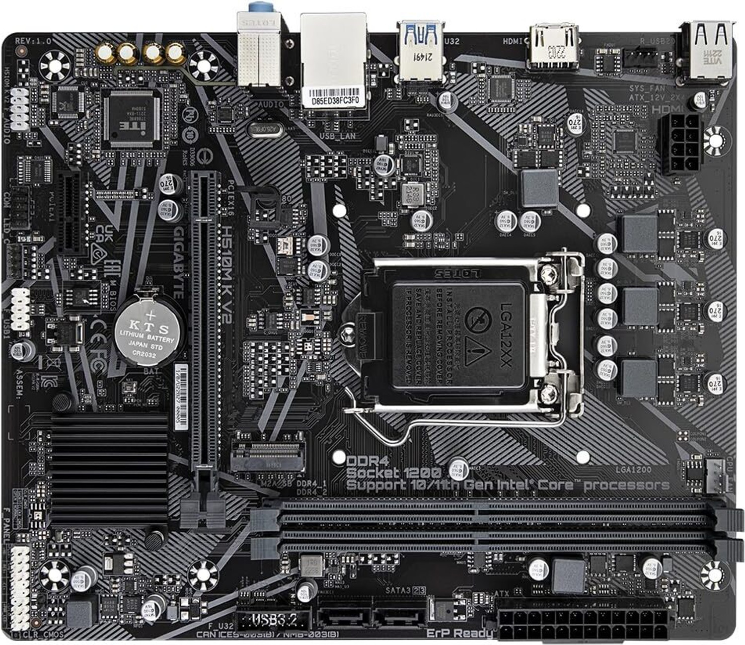 Image of GIGABYTE H510M K V2 LGA 1200Socket Micro-ATX Intel H470 Chipset DDR4 Motherboard for Desktop