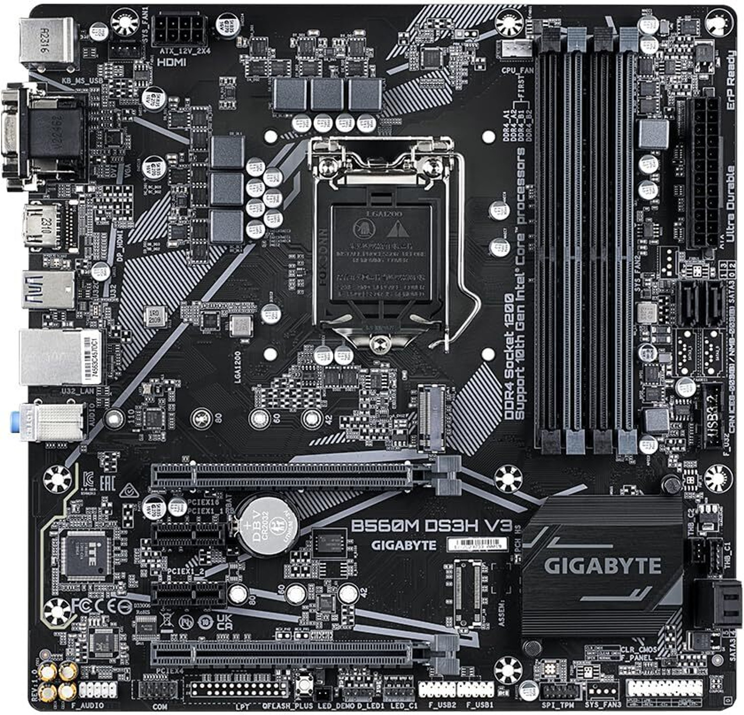 Image of GIGABYTE B560M DS3H V3 LGA 1200Socket Micro-ATX Intel H470 Chipset DDR4 Motherboard for Desktop