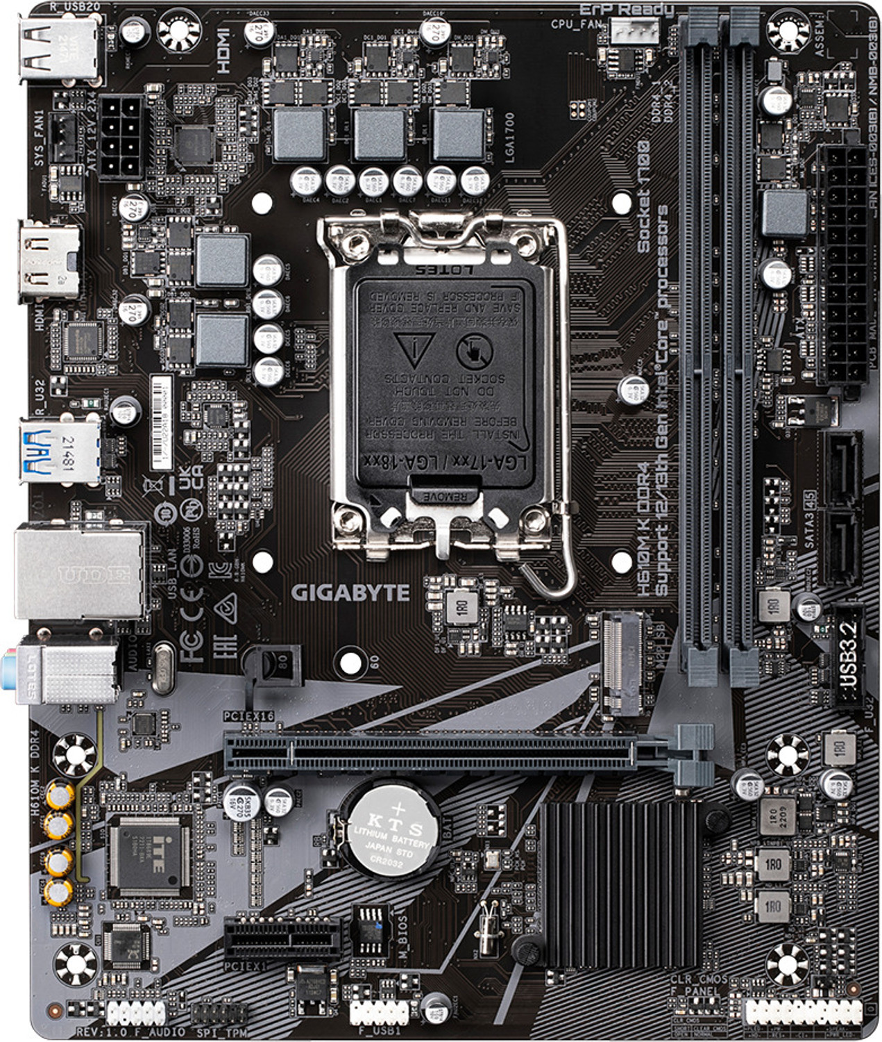 Image of GIGABYTE H610M K DDR4 LGA 1700Socket ATX Intel H610 Chipset DDR4 Motherboard for Desktop