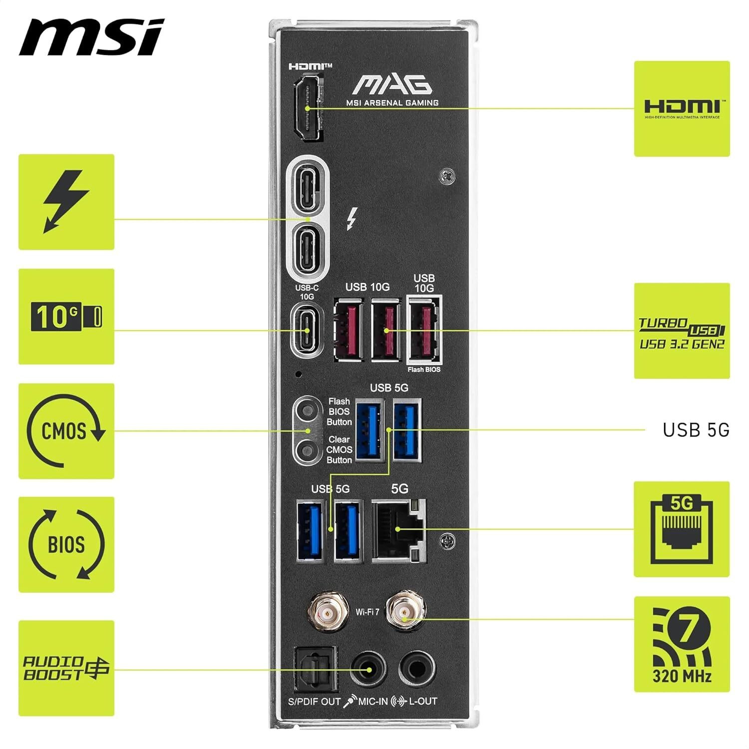 Image of MSI MAG Z890 Tomahawk WiFi LGA 1851Socket ATX Intel Z890 Chipset DDR5 Motherboard for Desktop