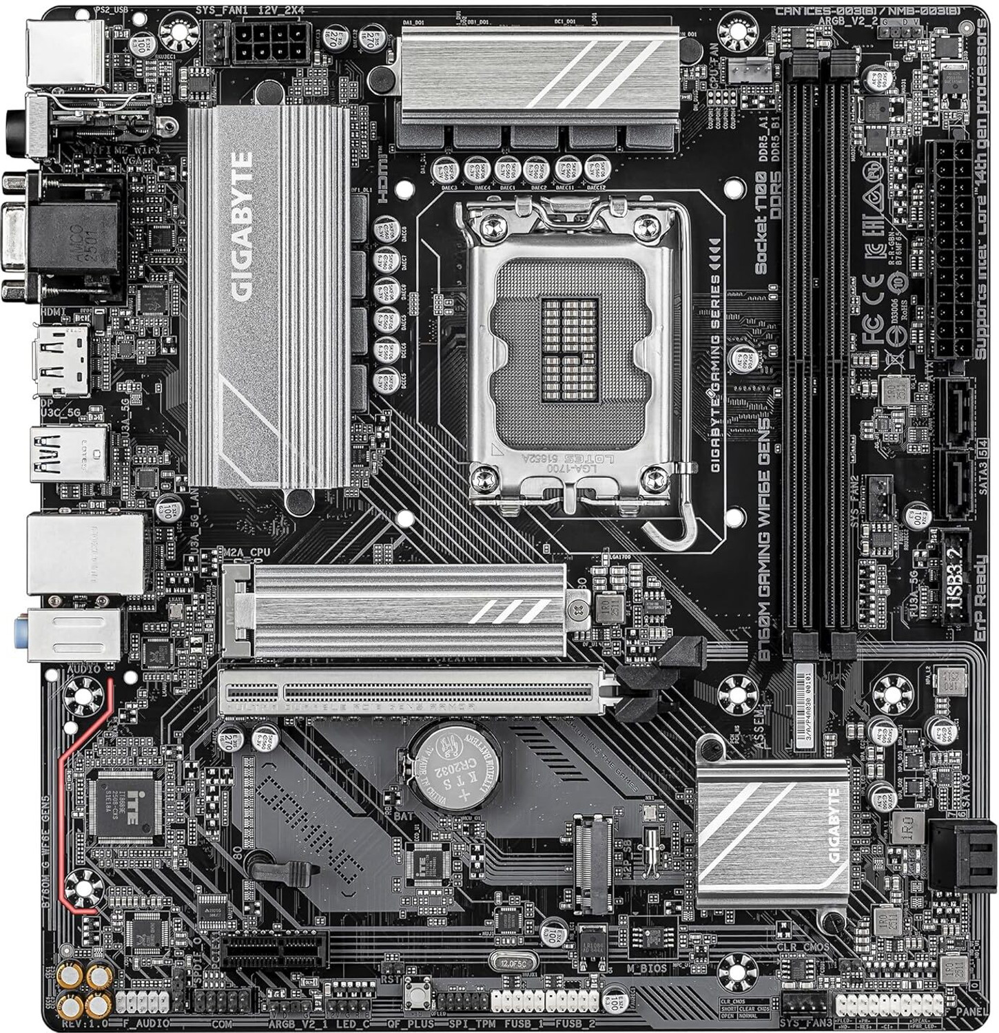Image of GIGABYTE B760M G WF6E GEN5 LGA 1700Socket Micro-ATX Intel B760 Chipset DDR5 Motherboard for Desktop
