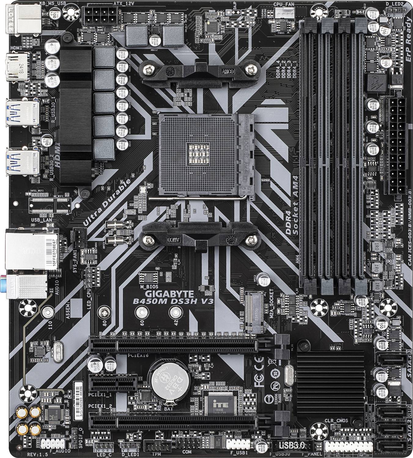 GIGABYTE B450M DS3H V3 AM4Socket Micro-ATX AMD B450 Chipset DDR4