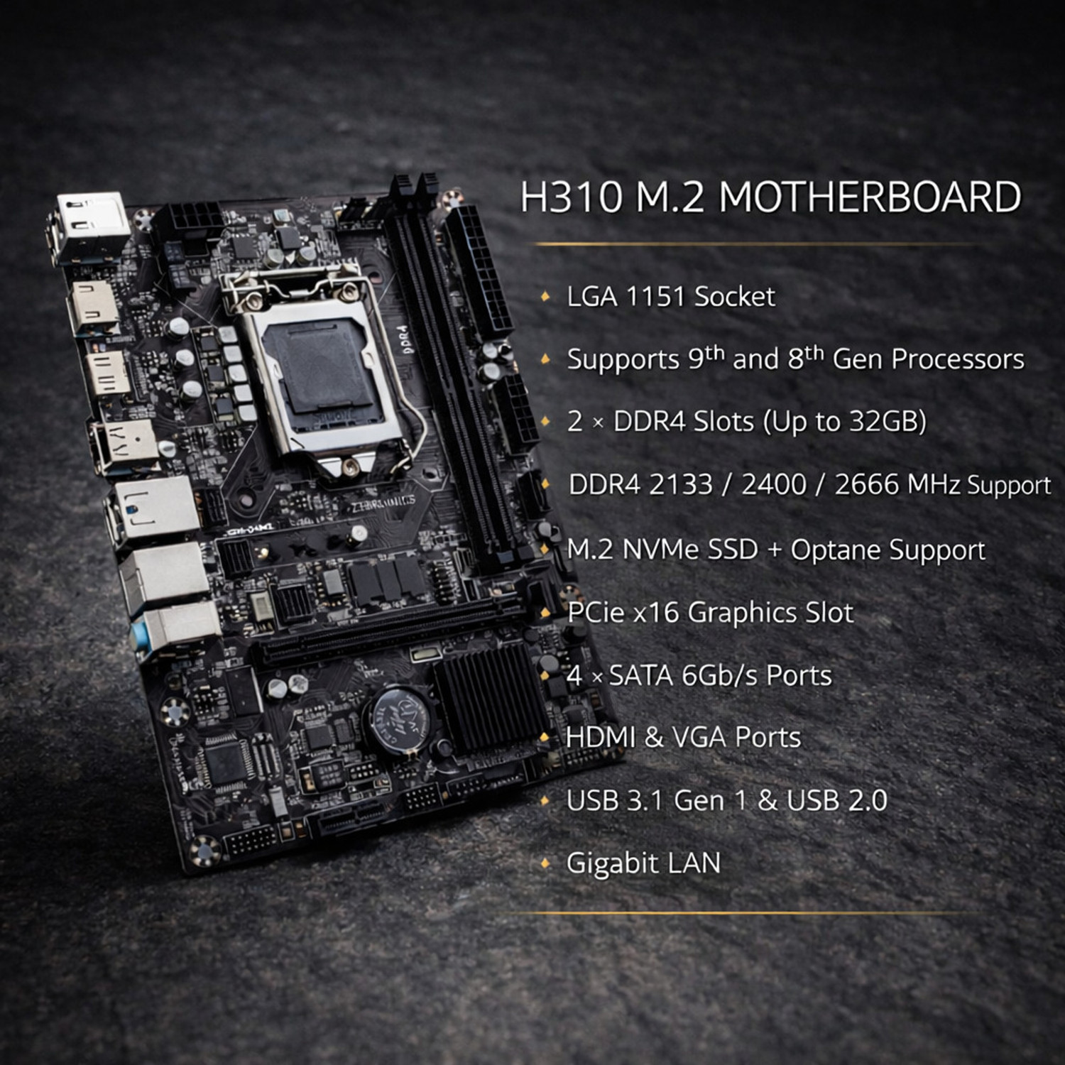 Image of CPU WALA Z310 Motherboard Combo with Core i3 8th Gen I 8GB RAM I Fan Included LGA1151Socket Micro-ATX Intel H310 Chipset DDR4 Motherboard for Desktop