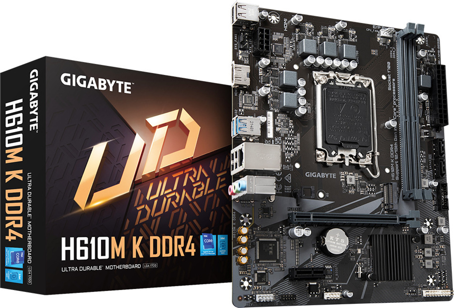 Image of GIGABYTE H610M K DDR4 LGA 1700Socket ATX Intel H610 Chipset DDR4 Motherboard for Desktop