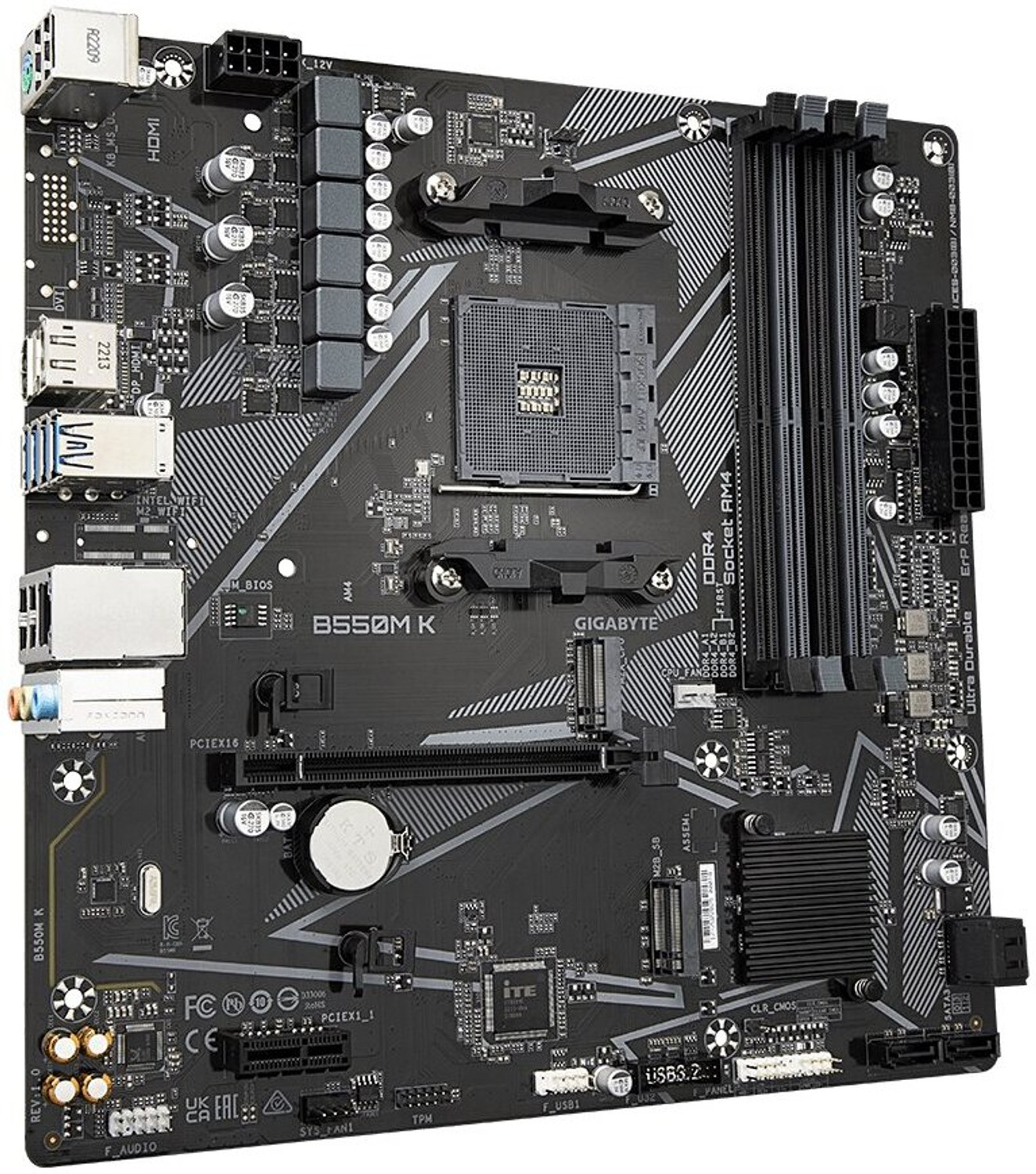 Image of GIGABYTE B550M K AM4Socket Micro-ATX AMD B550 Chipset DDR4 Motherboard for Desktop