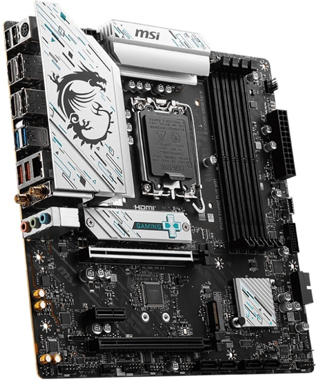 Image of MSI B760M GAMING PLUS WIFI LGA 1700Socket Micro-ATX Intel B760 Chipset DDR5 Motherboard for Desktop