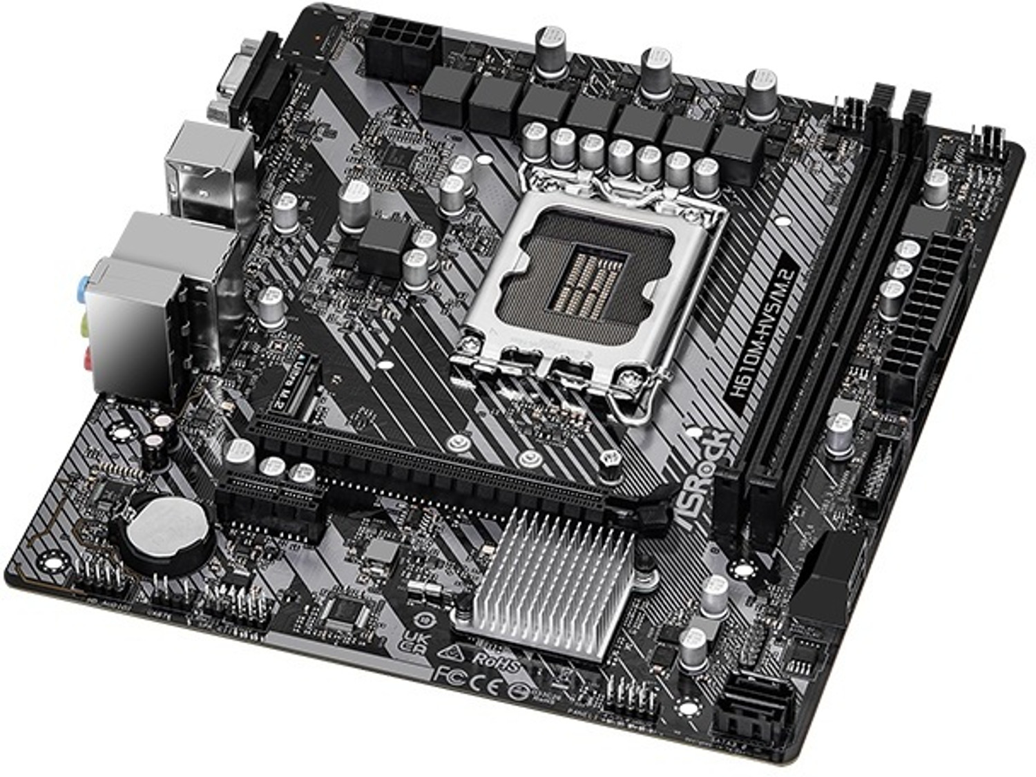 Image of ASRock H610M-HVS /M.2 R2.0 LGA 1700Socket Micro-ATX Intel H610 Chipset DDR4 Motherboard for Desktop