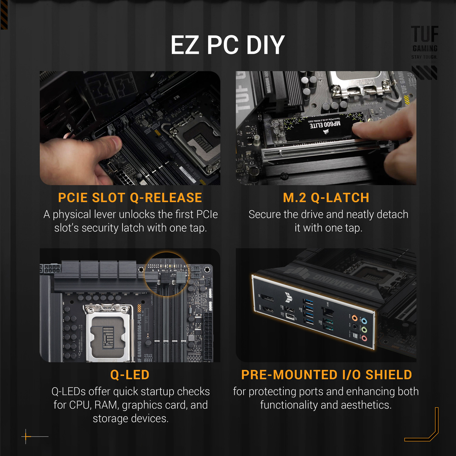 Image of ASUS TUF GAMING B860M-PLUS LGA1851 RL-ILMSocket Mini-ATX Intel B860 Chipset DDR5 Motherboard for Desktop