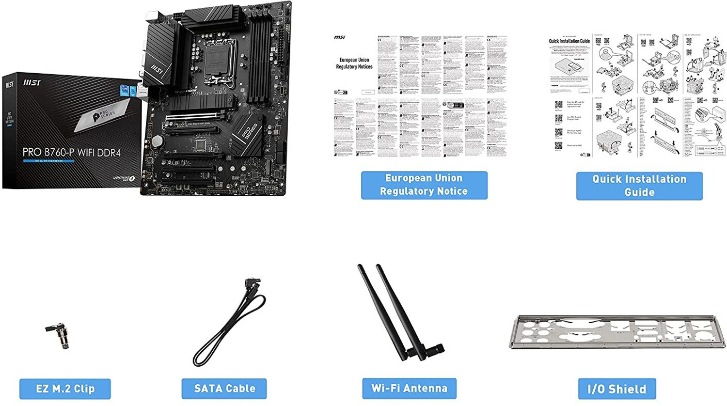 Image of MSI PRO B760-P WIFI DDR4 LGA 1700 ATX (Supports 12 /13th Gen Intel Processors) LGA 1700Socket ATX Intel B660 Chipset DDR4 Motherboard for Desktop