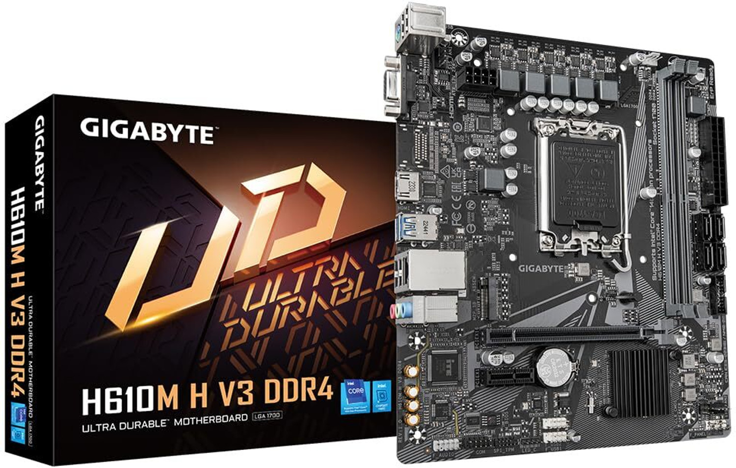 Image of GIGABYTE H610M H V3 DDR4 LGA 1700Socket Micro-ATX Intel H610 Chipset DDR4 Motherboard for Desktop