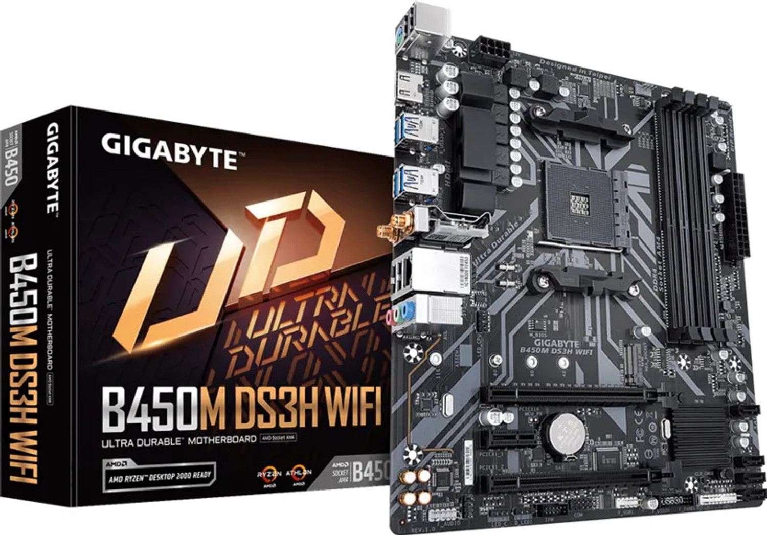 Image of GIGABYTE B450M DS3H WIFI AM4Socket Micro-ATX AMD B450 Chipset DDR4 Motherboard for Desktop