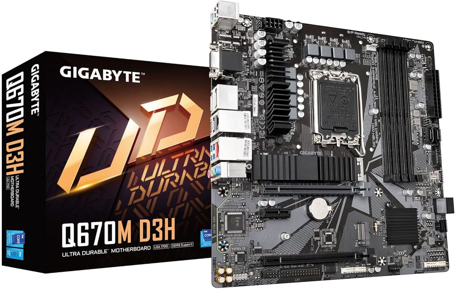 Image of GIGABYTE Q670M D3H DDR5 LGA1700-Intel- Q670-M-ATX LGA 1700Socket Micro-ATX Intel Q670 Chipset DDR5 Motherboard for Desktop