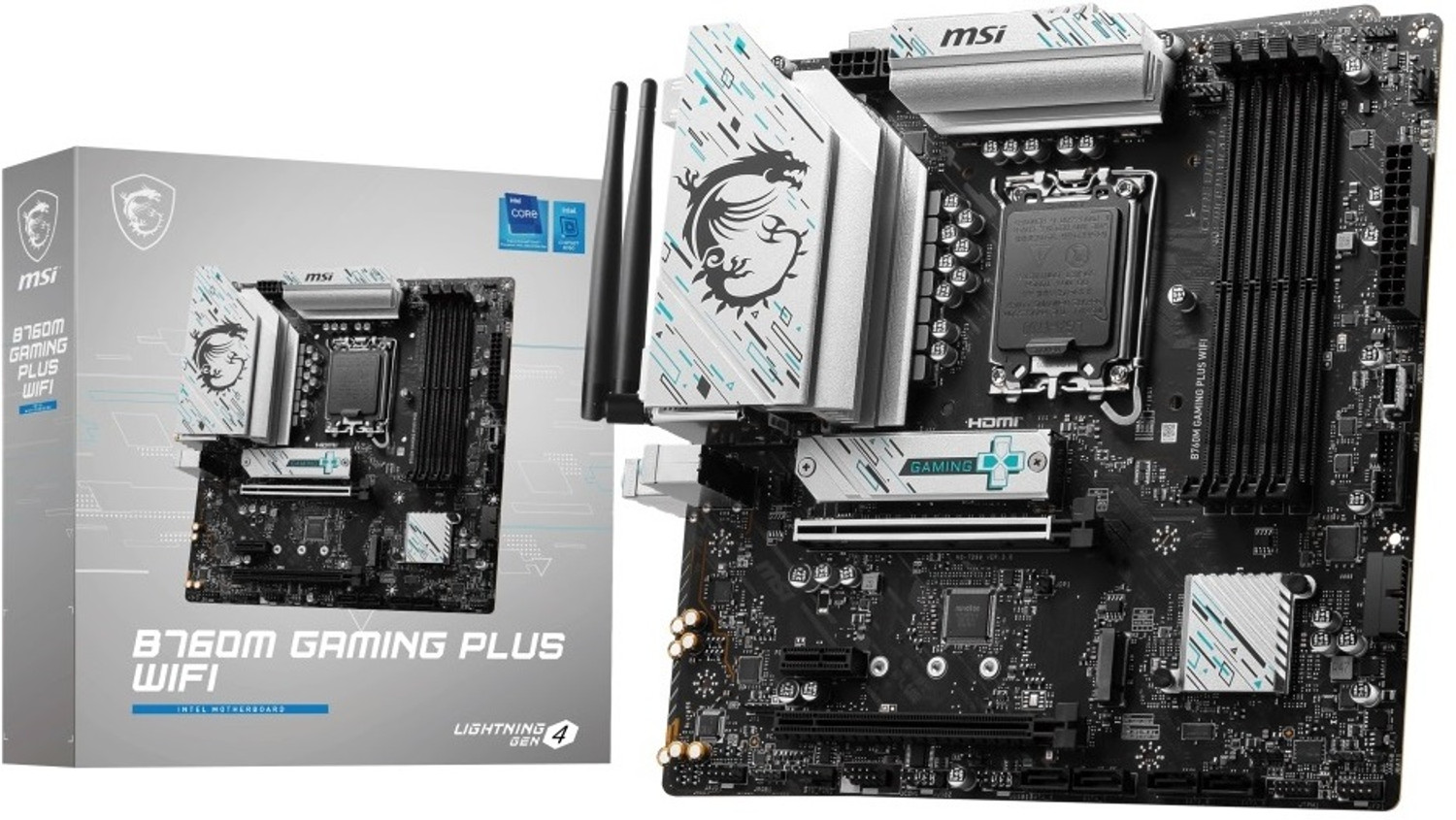 Image of MSI B760M GAMING PLUS WIFI LGA 1700Socket Micro-ATX Intel B760 Chipset DDR5 Motherboard for Desktop