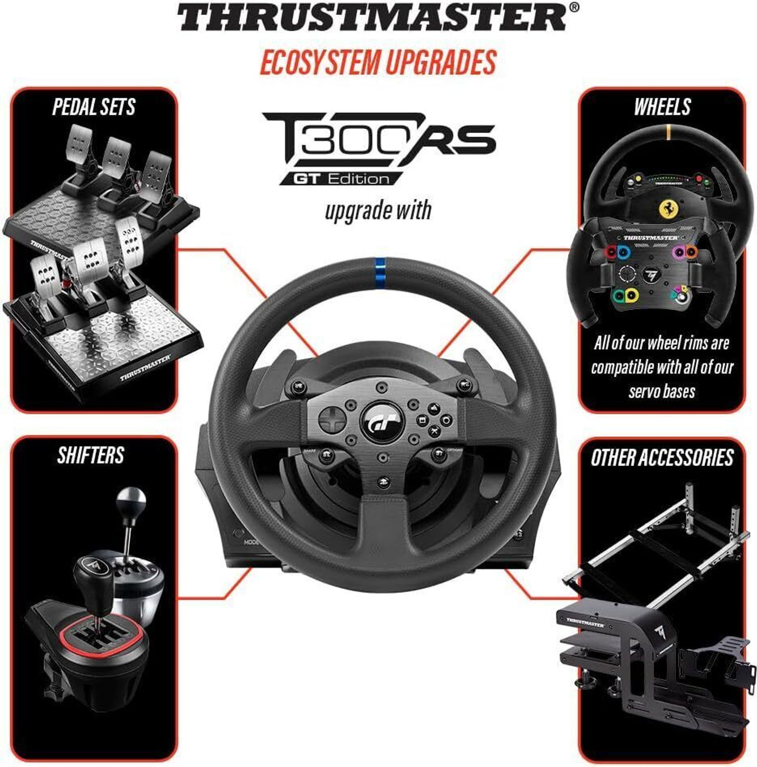 Image of THRUSTMASTER T300 RS GT Edition Racing Game Wheel Force Feedback Work Motion Controller
