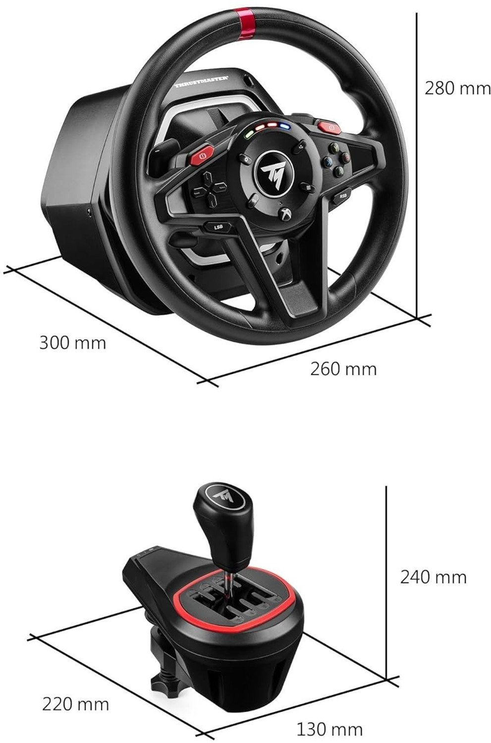 Image of THRUSTMASTER T128 Racing Wheel Shifter Pack for Xbox Series X|S, Force Feedback Wheel Pedals Motion Controller
