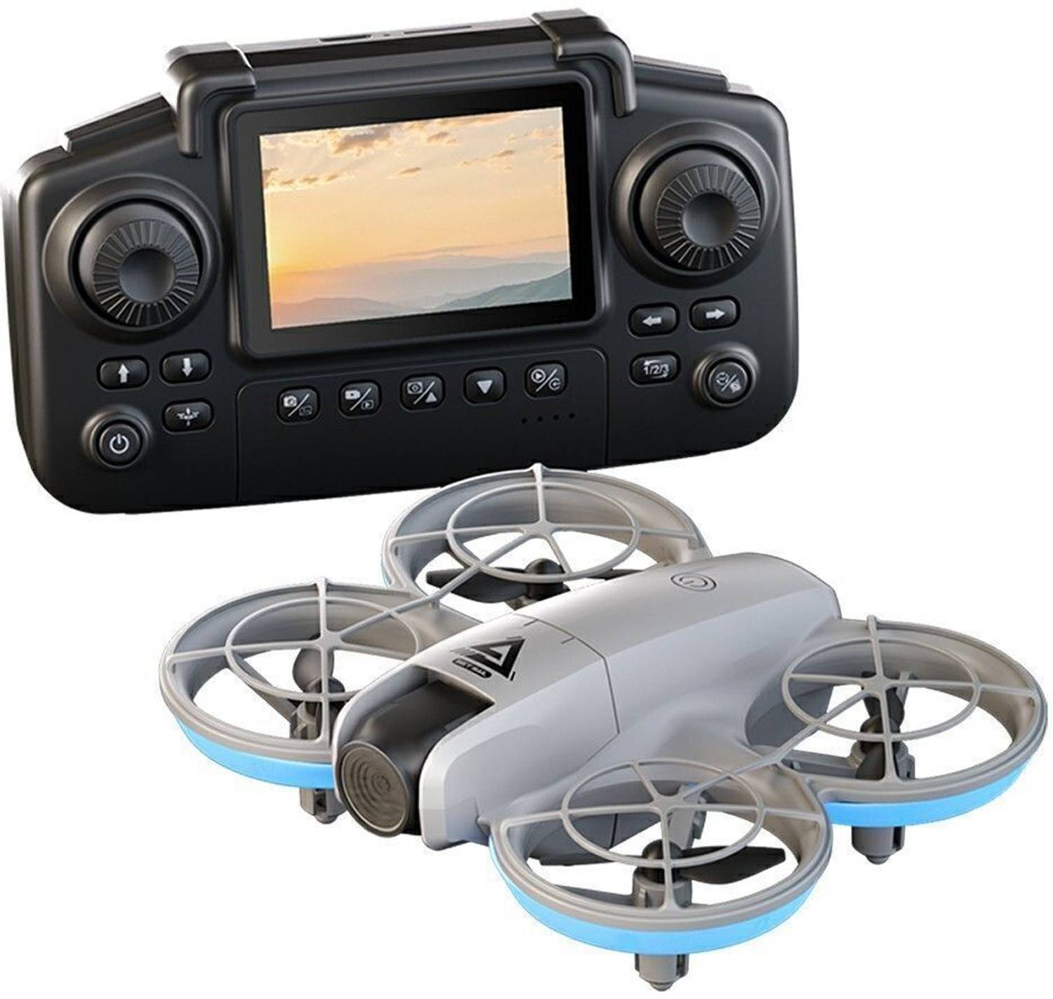 HG WORLD E69 Camera Drone Optical Flow Aerial Photography Aircraft with Screen Controller Motion Controller