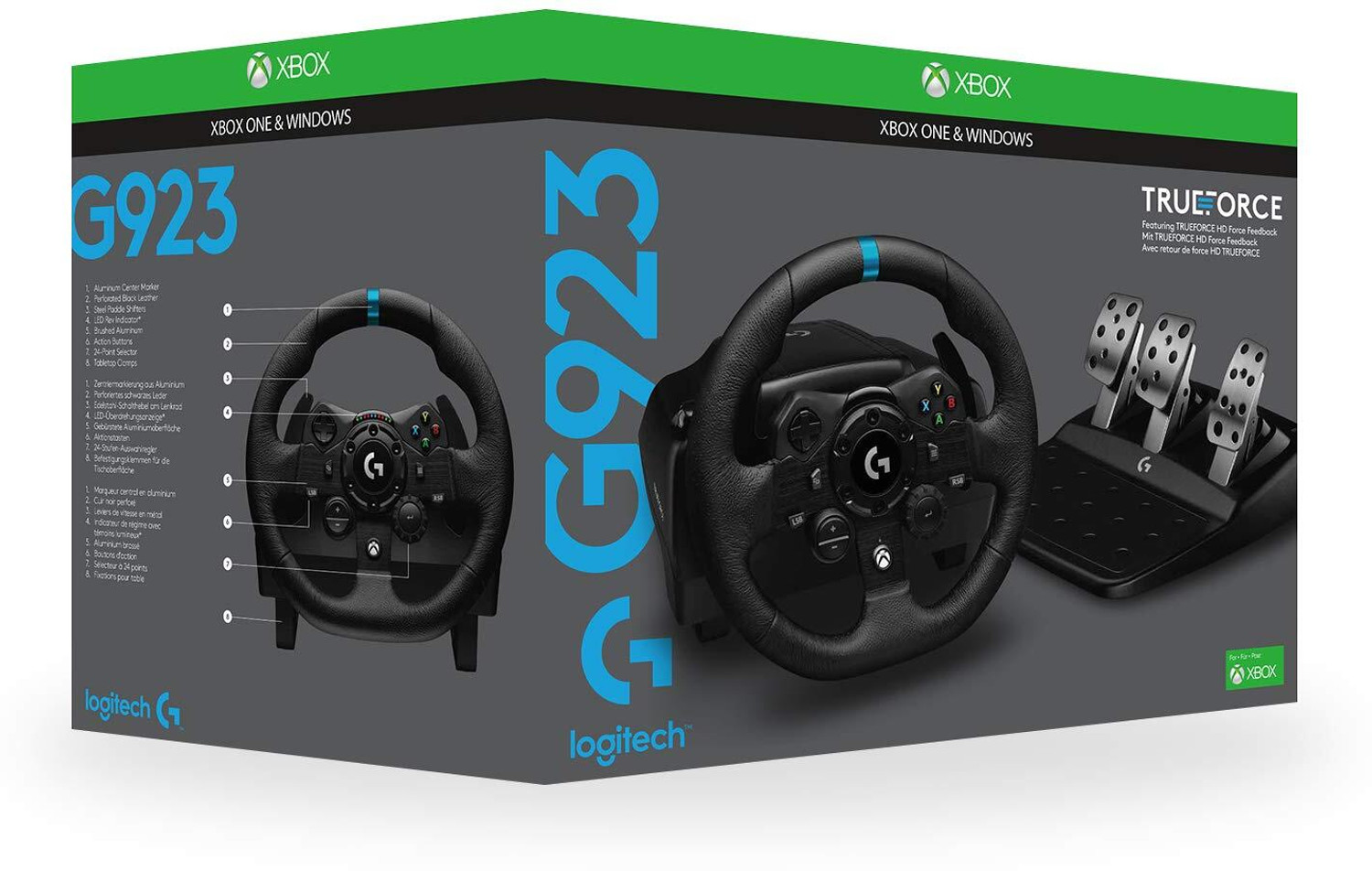 Image of Logitech G923 Driving Steering Wheel Simulator 900Rotation with DualMotor force feedback Motion Controller