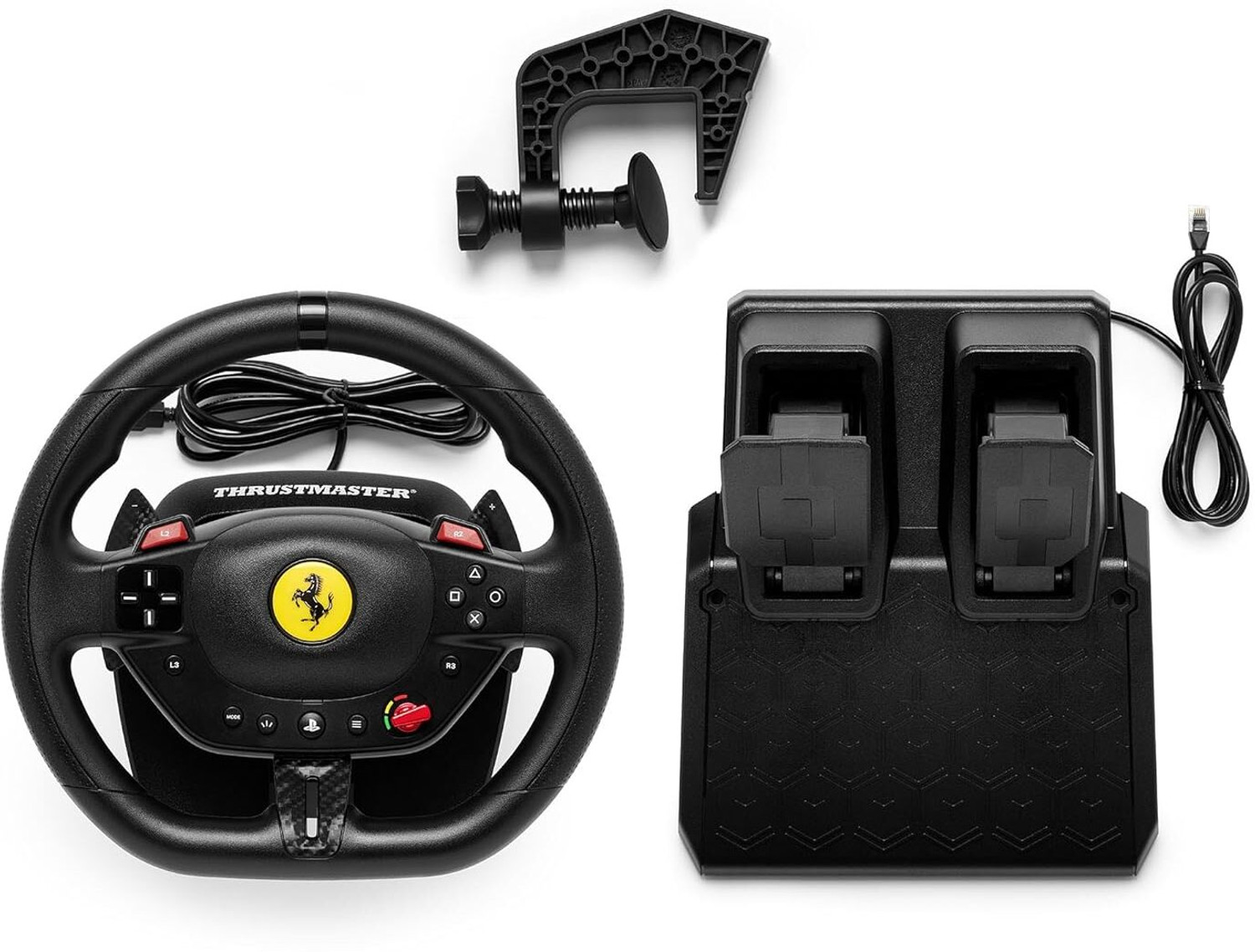 Image of THRUSTMASTER T98 Ferrari 296 GTB Racing Wheel & Pedal Set - Compatible with PC, PS4 & PS5 Motion Controller