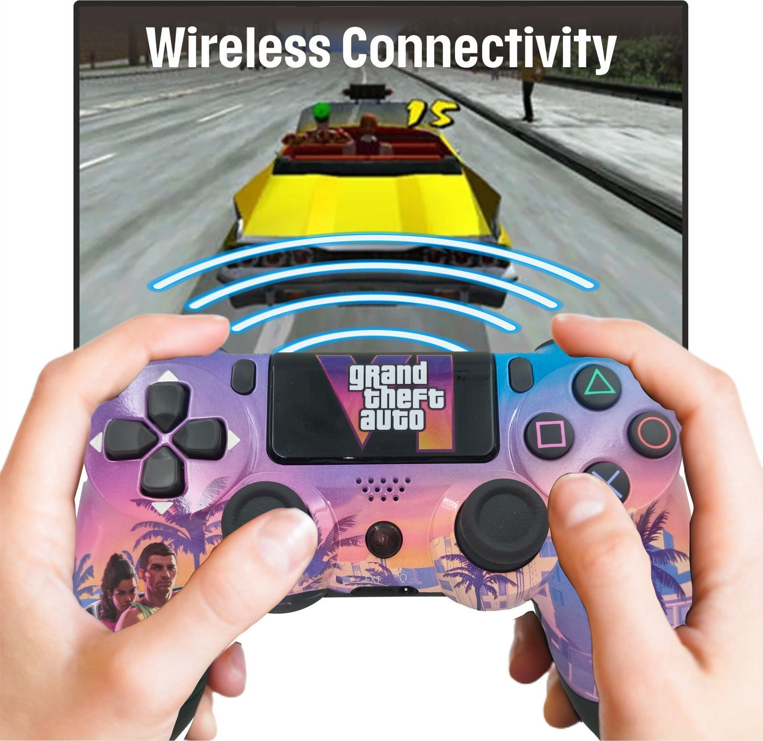 Image of HG WORLD PS4 Playstation Controller Dualshock 4 Wireless,High Performance Dual Motor Motion Controller