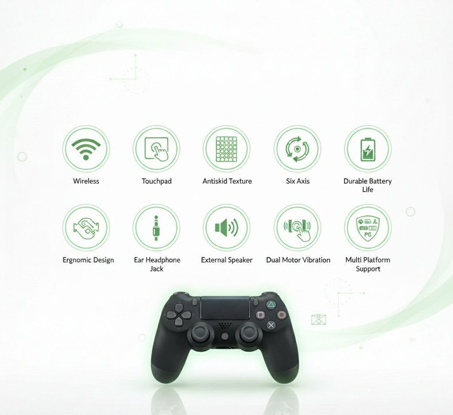 Image of Elite Gaming Hub Playstation Dualshock4 Wireless Gamepad | High Performance |Dual Motor Bluetooth Motion Controller