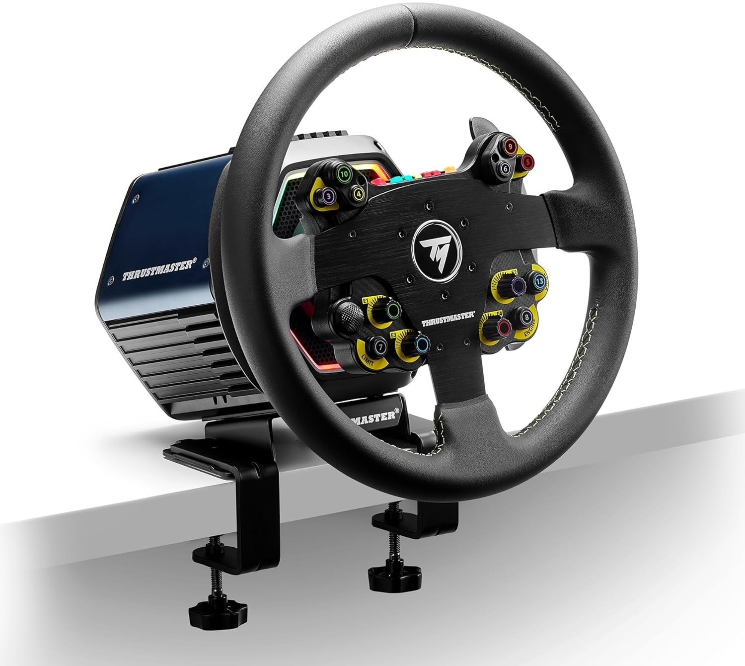 Image of THRUSTMASTER EVO Racing 32R Leather Wheel for PC and Consoles, Detachable Hub Rally Racing Motion Controller