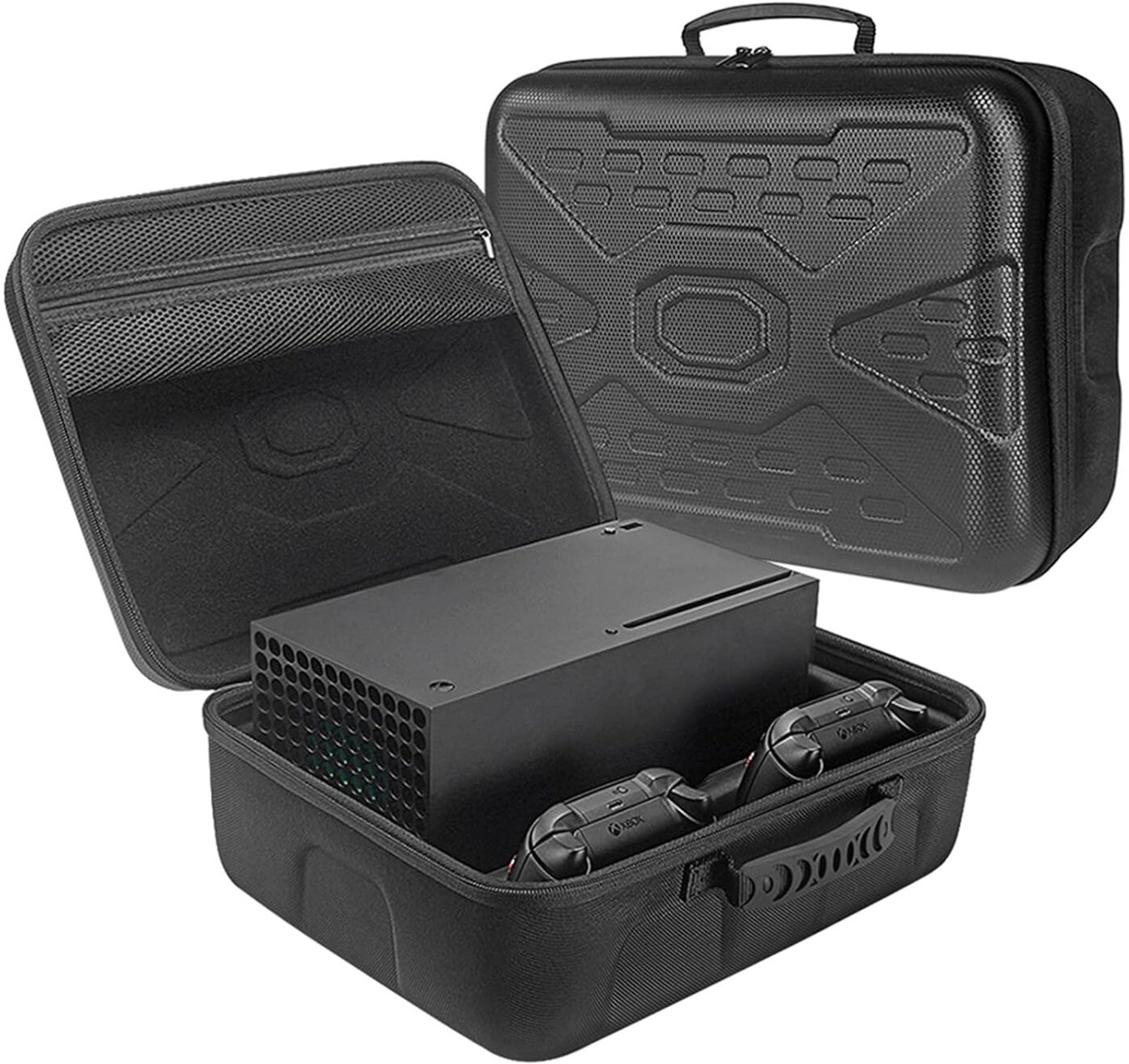 Image of OIVO INDIA Travel Case for Xbox Series X Hard Shell Carrying Cover for Console, Controller Gaming Accessory Kit