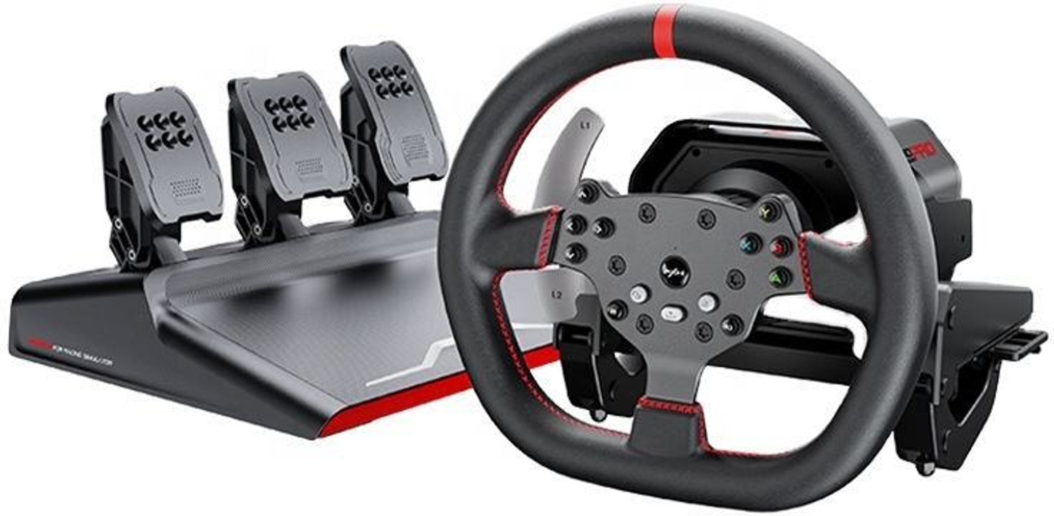 Image of Playtastic PXN V10 Pro Force Feedback Racing Wheel With Clutch Pedal & Gear Shifter Motion Controller