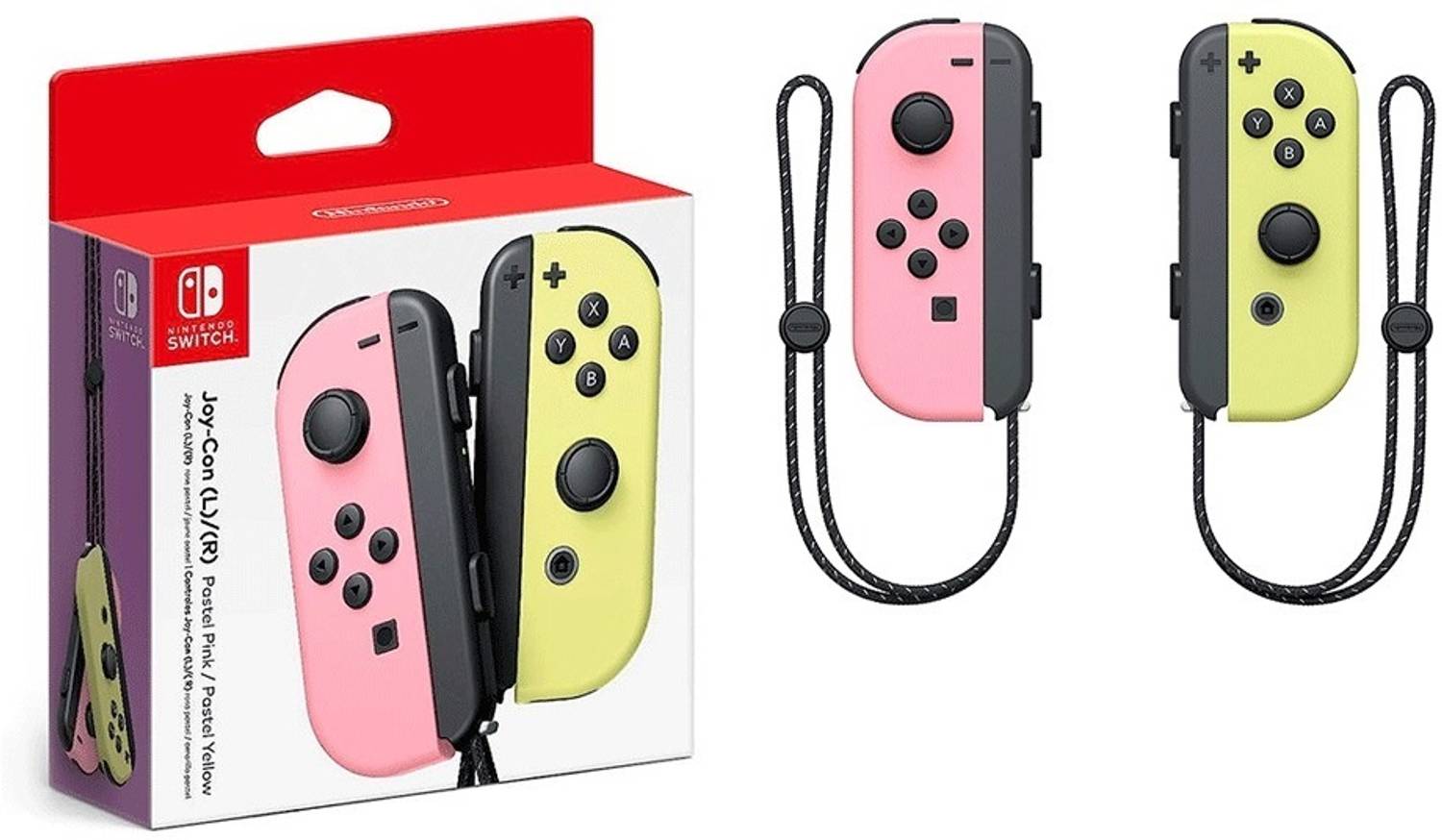 NINTENDO Switch Joy Con Pastel Pink Pastel Yellow Motion