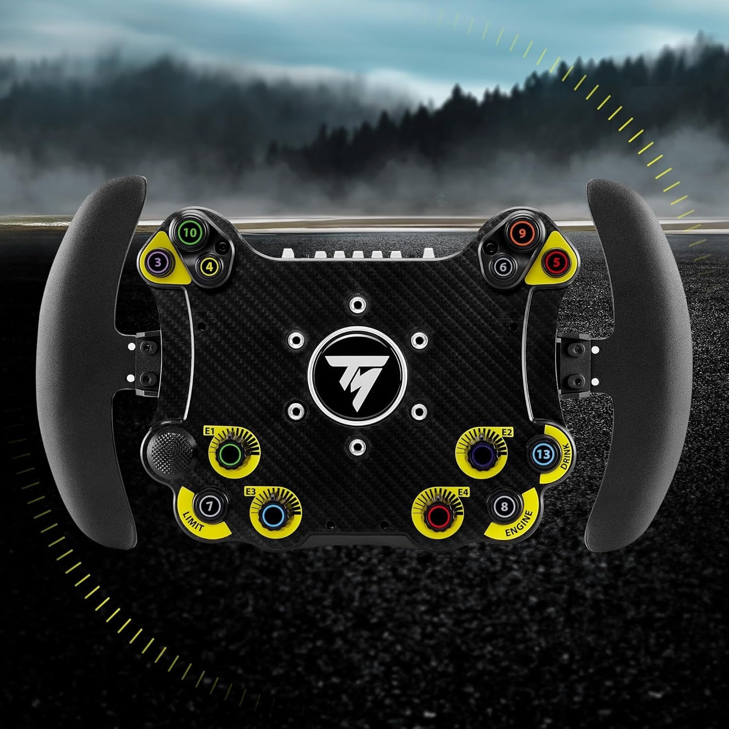 Image of THRUSTMASTER EVO Racing 32R Leather Wheel for PC and Consoles, Detachable Hub Rally Racing Motion Controller