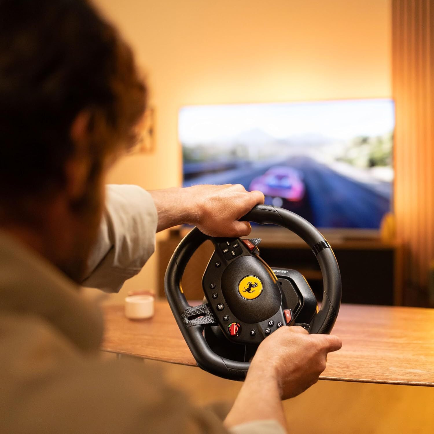 Image of THRUSTMASTER T98 Ferrari 296 GTB Racing Wheel & Pedal Set - Compatible with PC, PS4 & PS5 Motion Controller