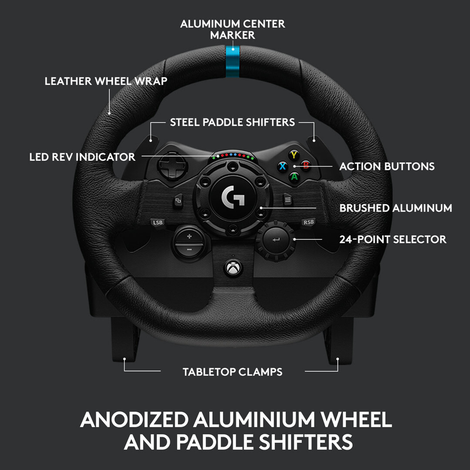Image of Logitech G923 Driving Steering Wheel Simulator 900Rotation with DualMotor force feedback Motion Controller